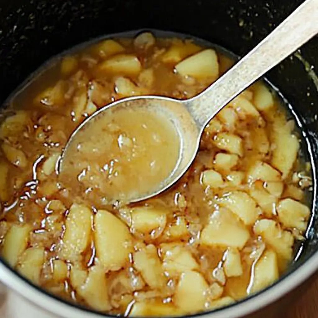 Bratapfelmarmelade mit Nüssen und Marzipan