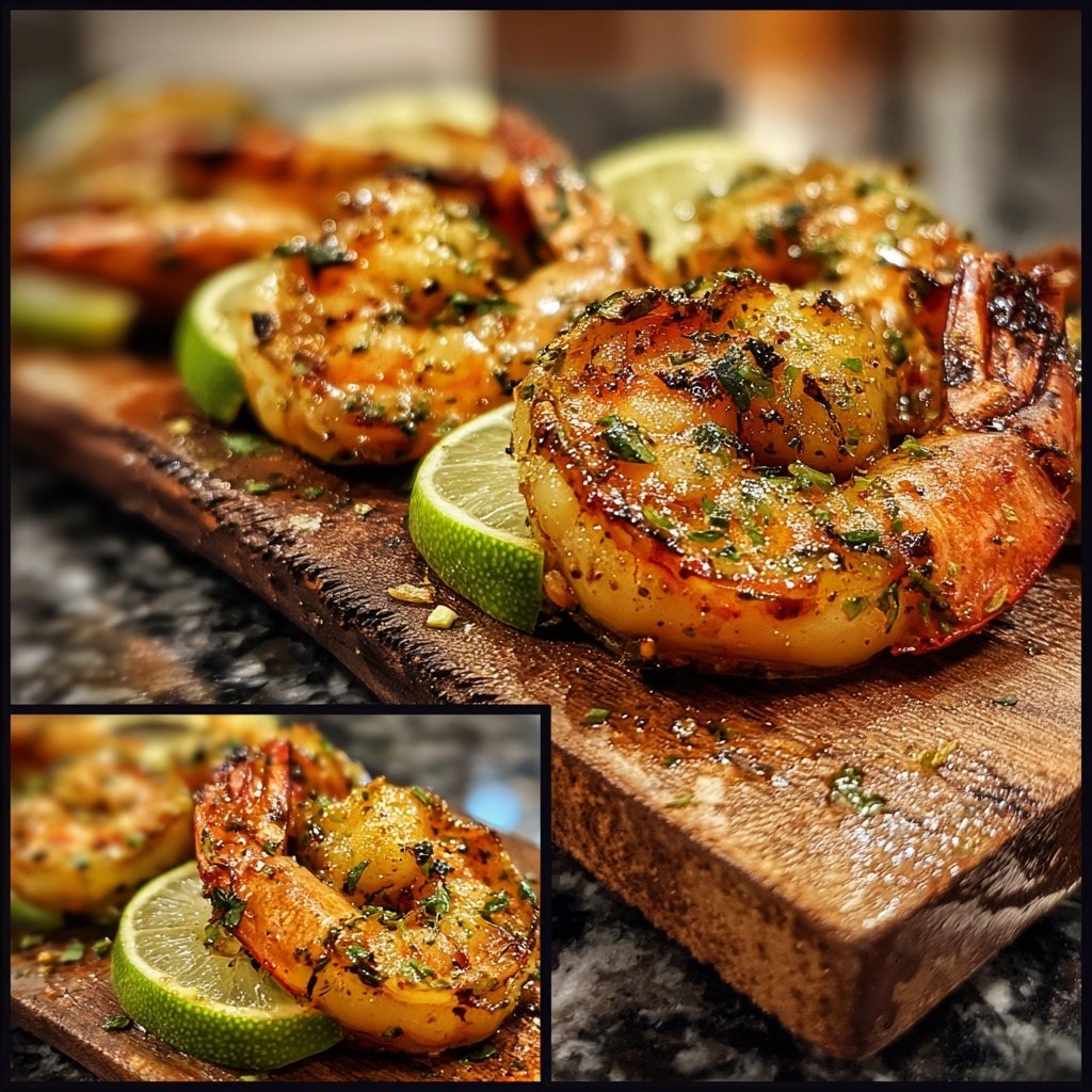 Gegrillte Garnelen Mit Limetten Marinade