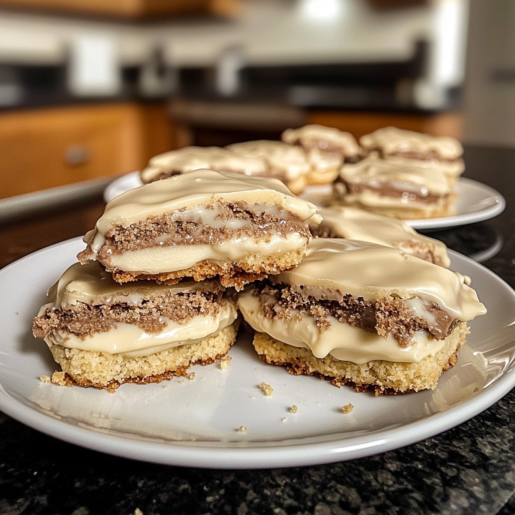 Weiße-Schoko-Marzipan-Schnitten mit Mürbeteig-Boden (Kaffee und Cupcakes)