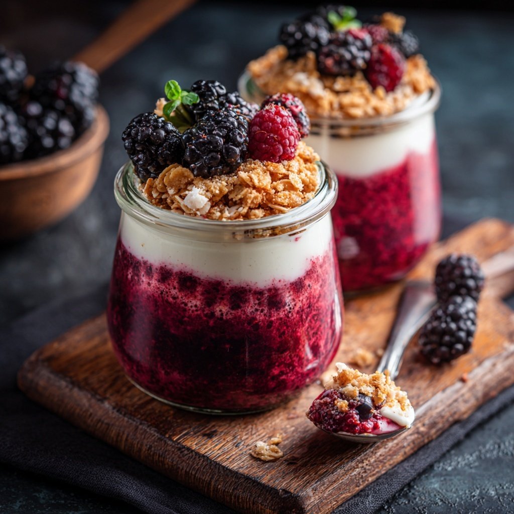 Frühstücksideen mit Beerenjoghurt