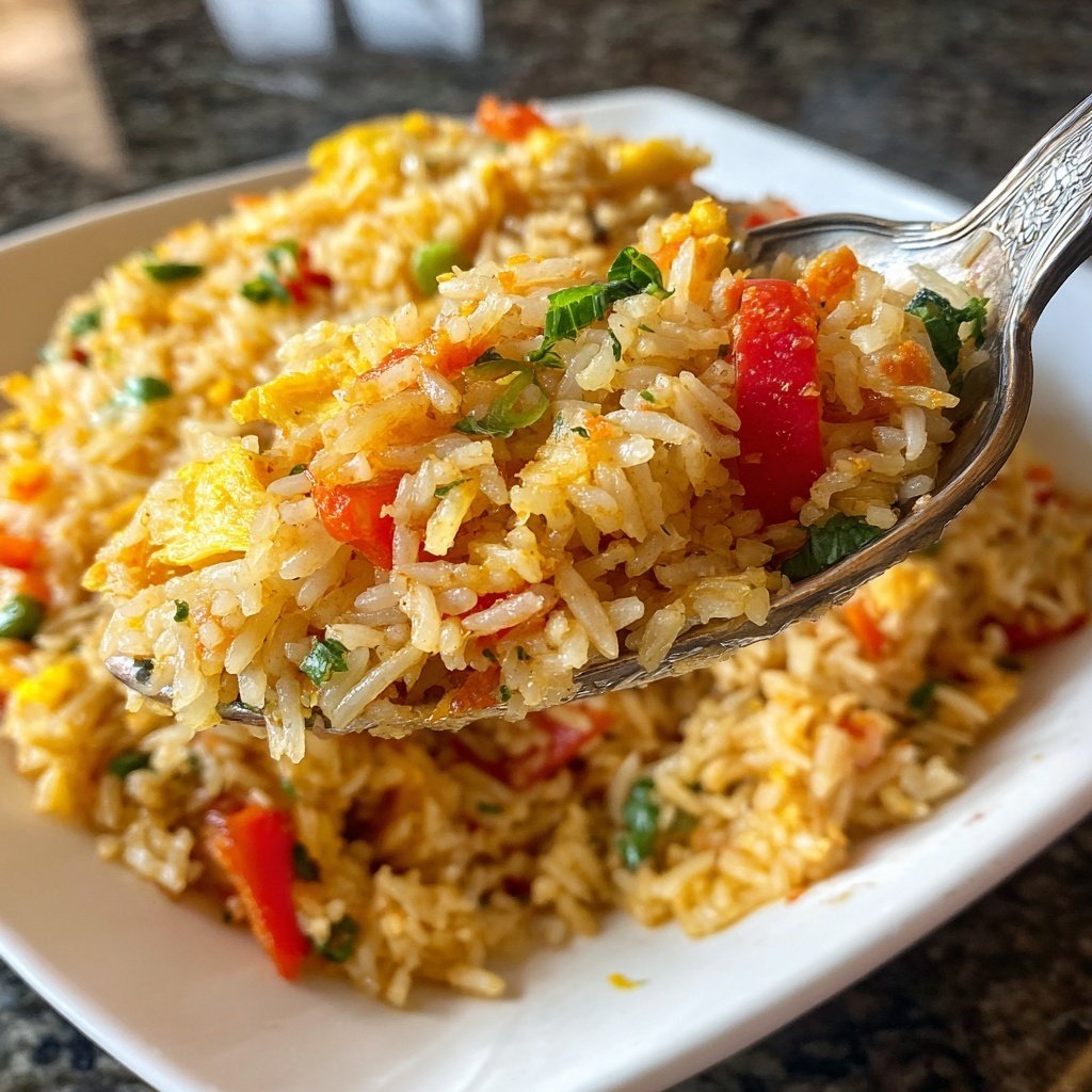 Vegetarisches Abendessen mit Reis