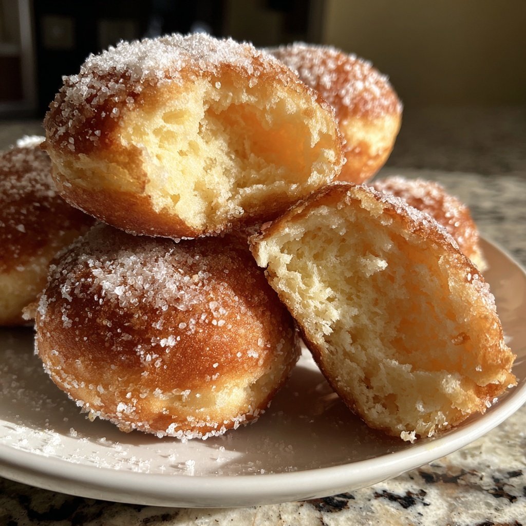 Quarkbällchen mit Zitronenzucker