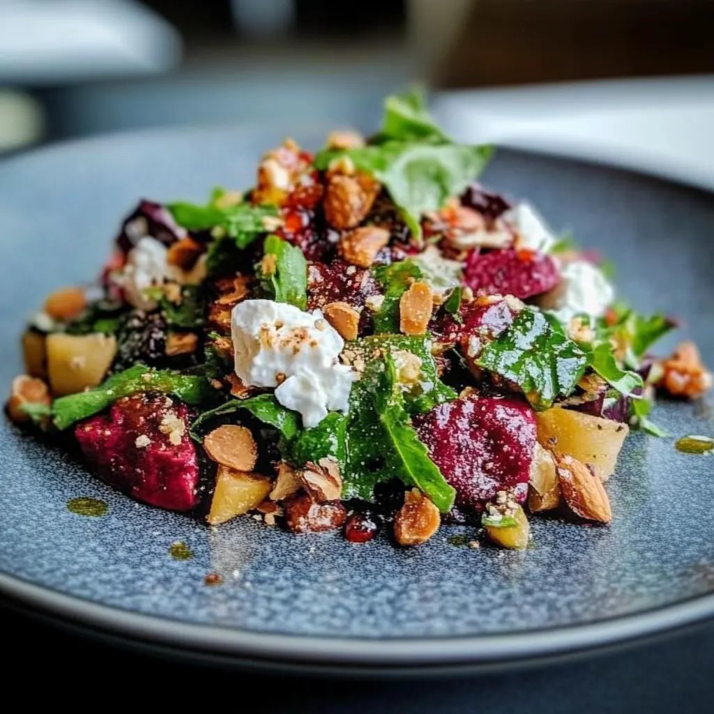 Linsensalat mit Walnüssen, Rote Bete und Ziegenkäse