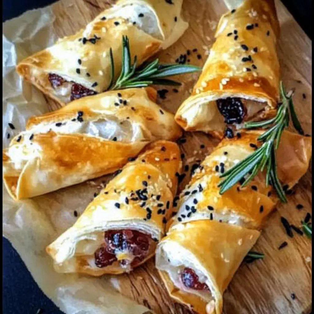 Cranberry-Brie-Filo-Cracker