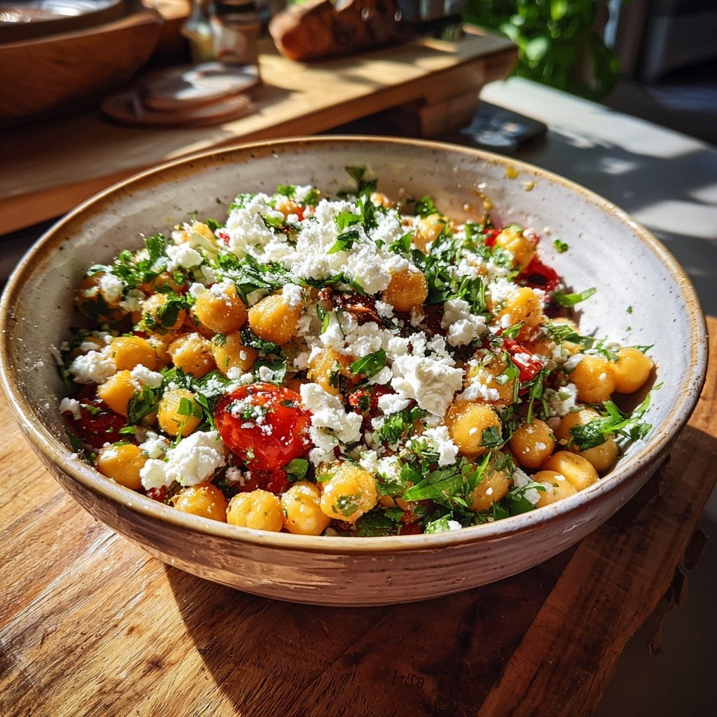 Kichererbsensalat mit Feta