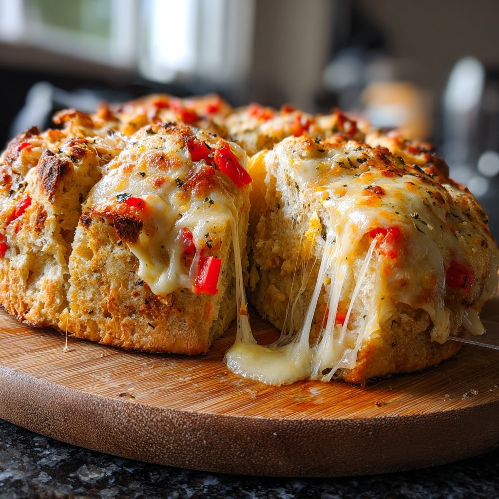 Zupfbrot Mit Paprika Und Käse