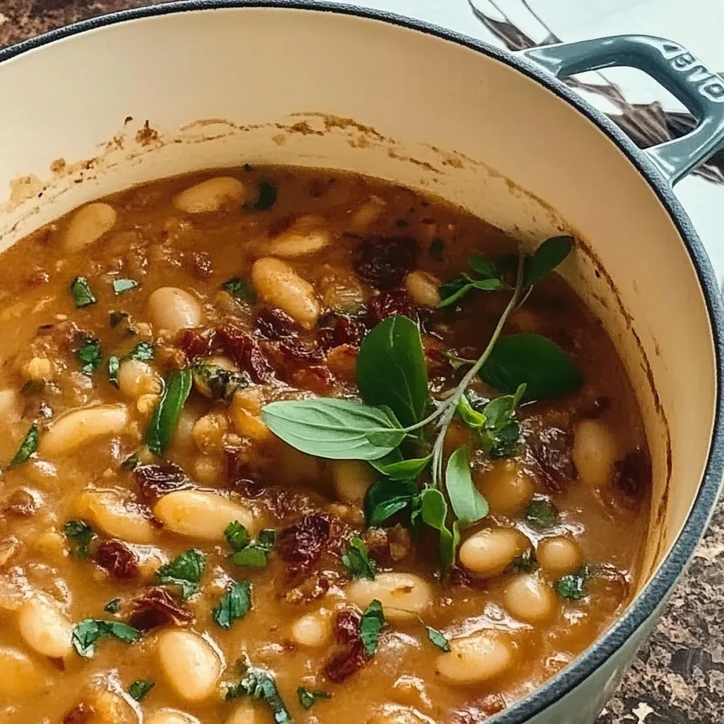 Crema gegen Seelensorgen: One Pot Creamy Sundried Tomato White Beans