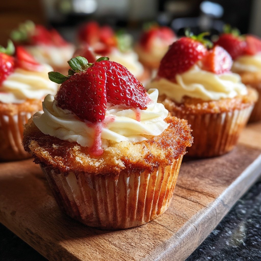 Erdbeer Vanille Cupcakes