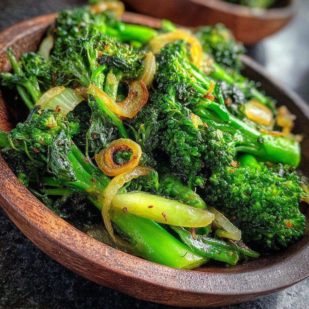 Brokkoli Pfanne Mit Knoblauch Öl