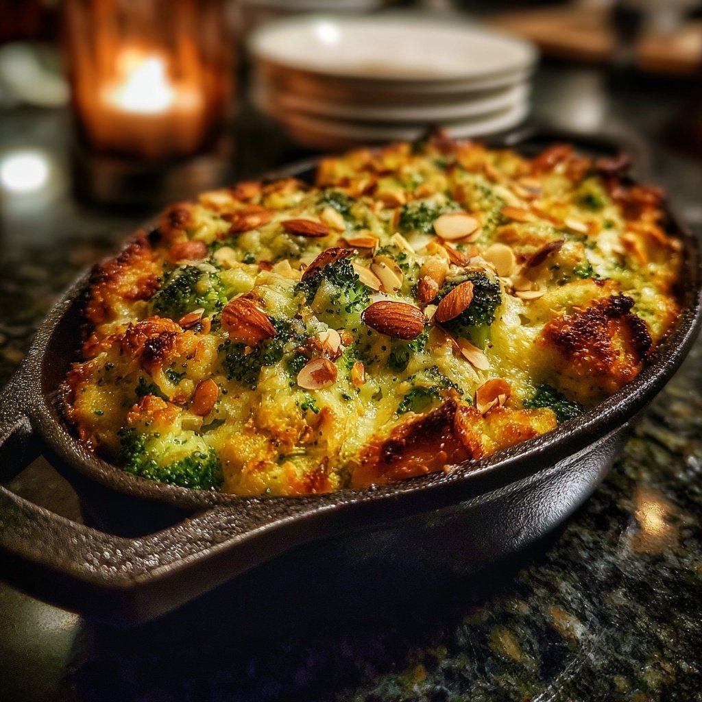 Brokkoli Mandel Auflauf Mit Parmesan