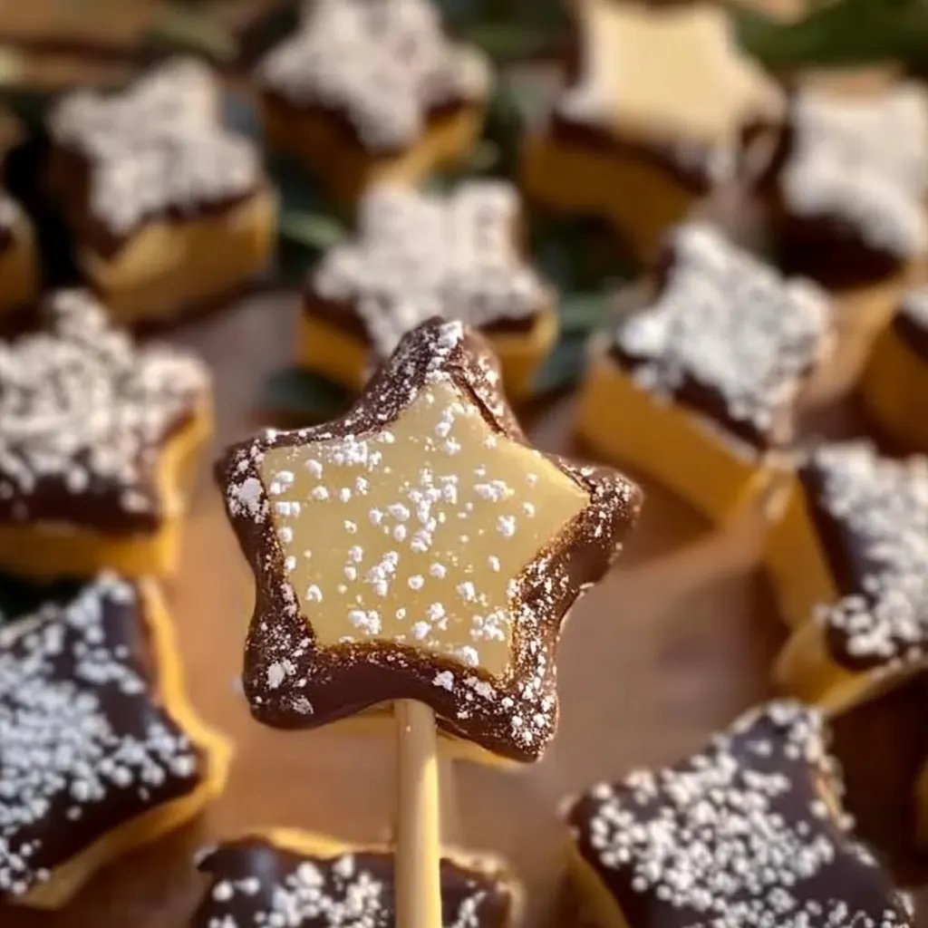 Mit Schokolade gefüllte Blätterteigsterne