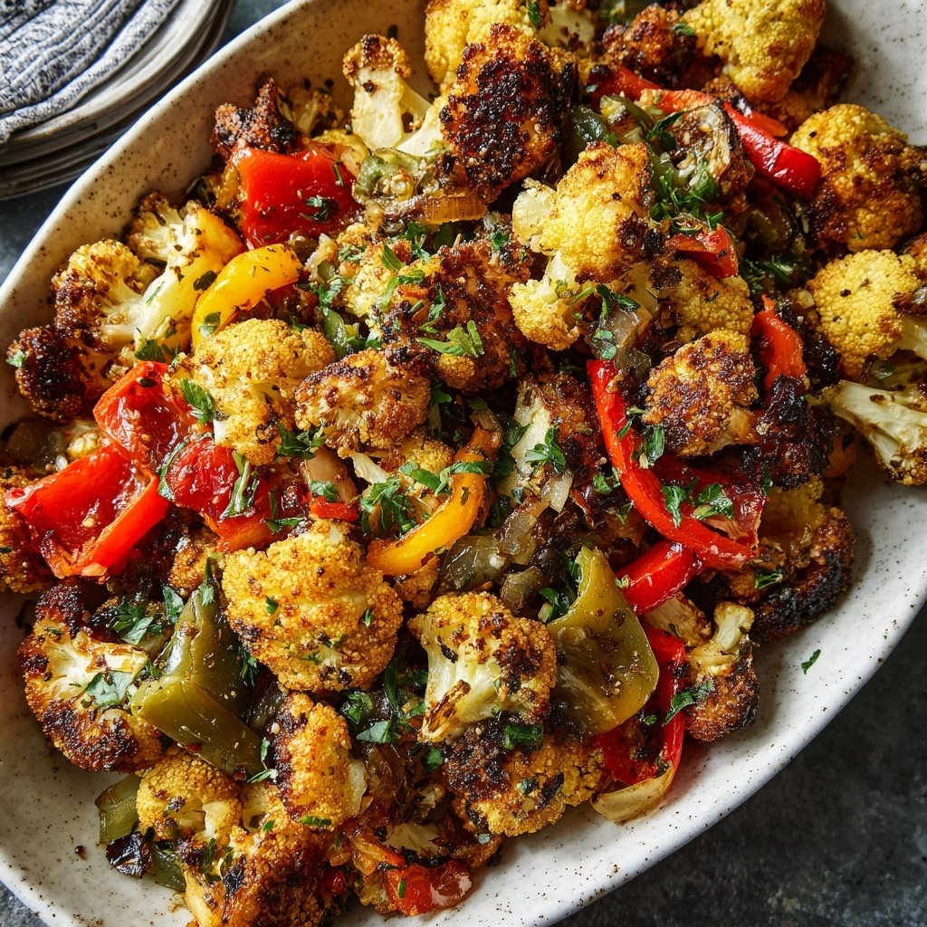 Blumenkohl Ofengemüse Mit Gewürzen
