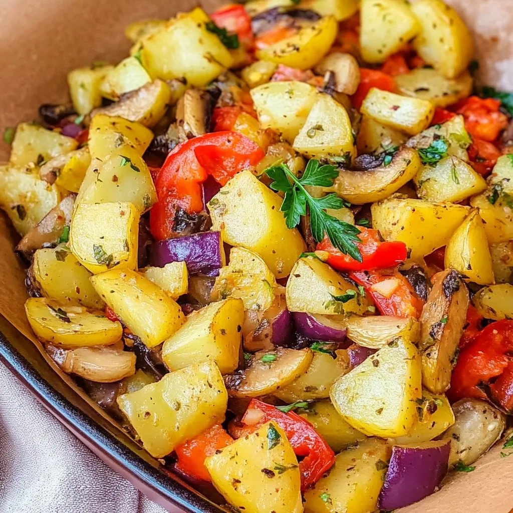 Buntes Ofengemüse mit Kartoffeln